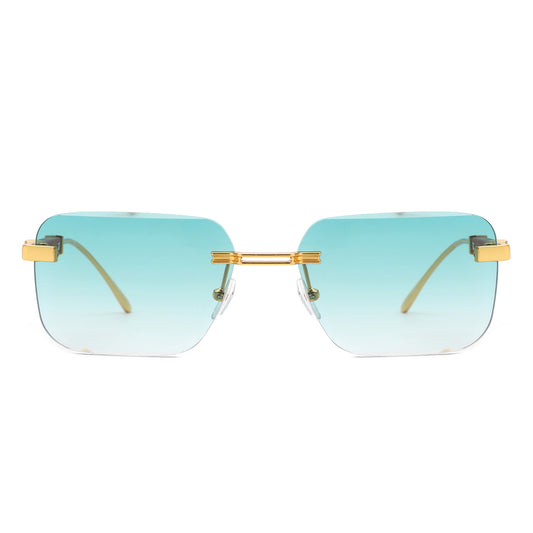 HJ2087 - Chic Rimless Flat Top Tinted Fashion Square Wholesale Sunglasses