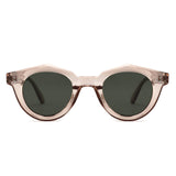 P/C028-1 - Chunky Round Keyhole Retro Sunglasses - Iris Fashion