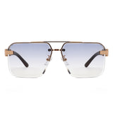 HJ2137 - Rimless Square Fashion Top-Bar Wholesale Sunglasses