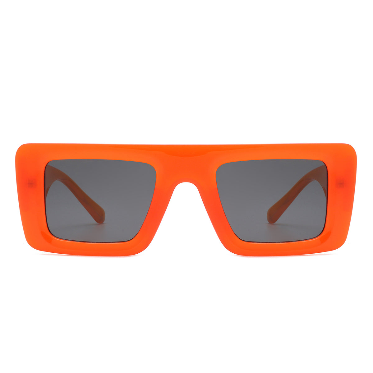 HS1280 - Square Retro Flat Top Thick Frame Two-Tone  Fashion Wholesale Sunglasses