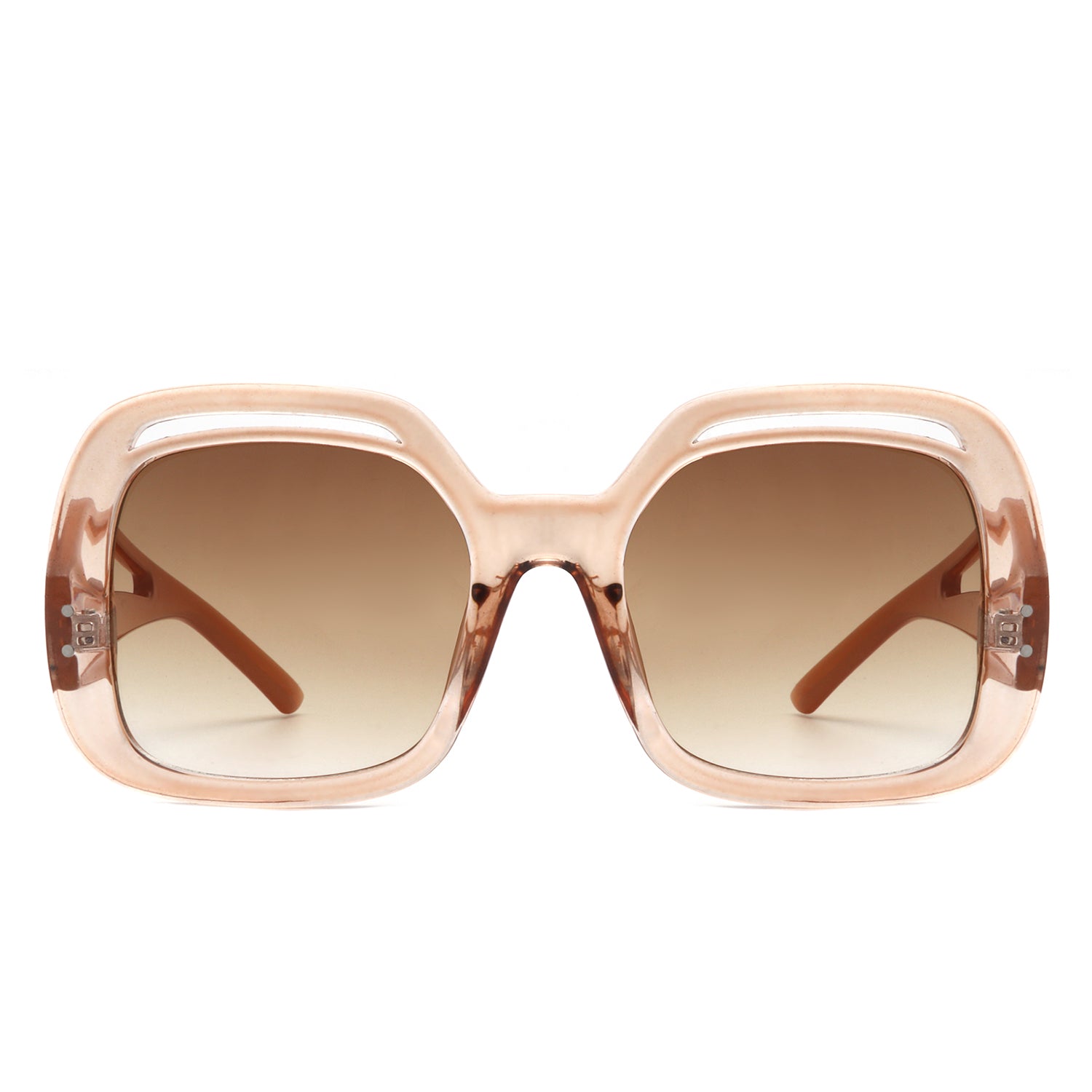 HS1231 - Women Square Large Double Frame Fashion Oversize Wholesale Sunglasses