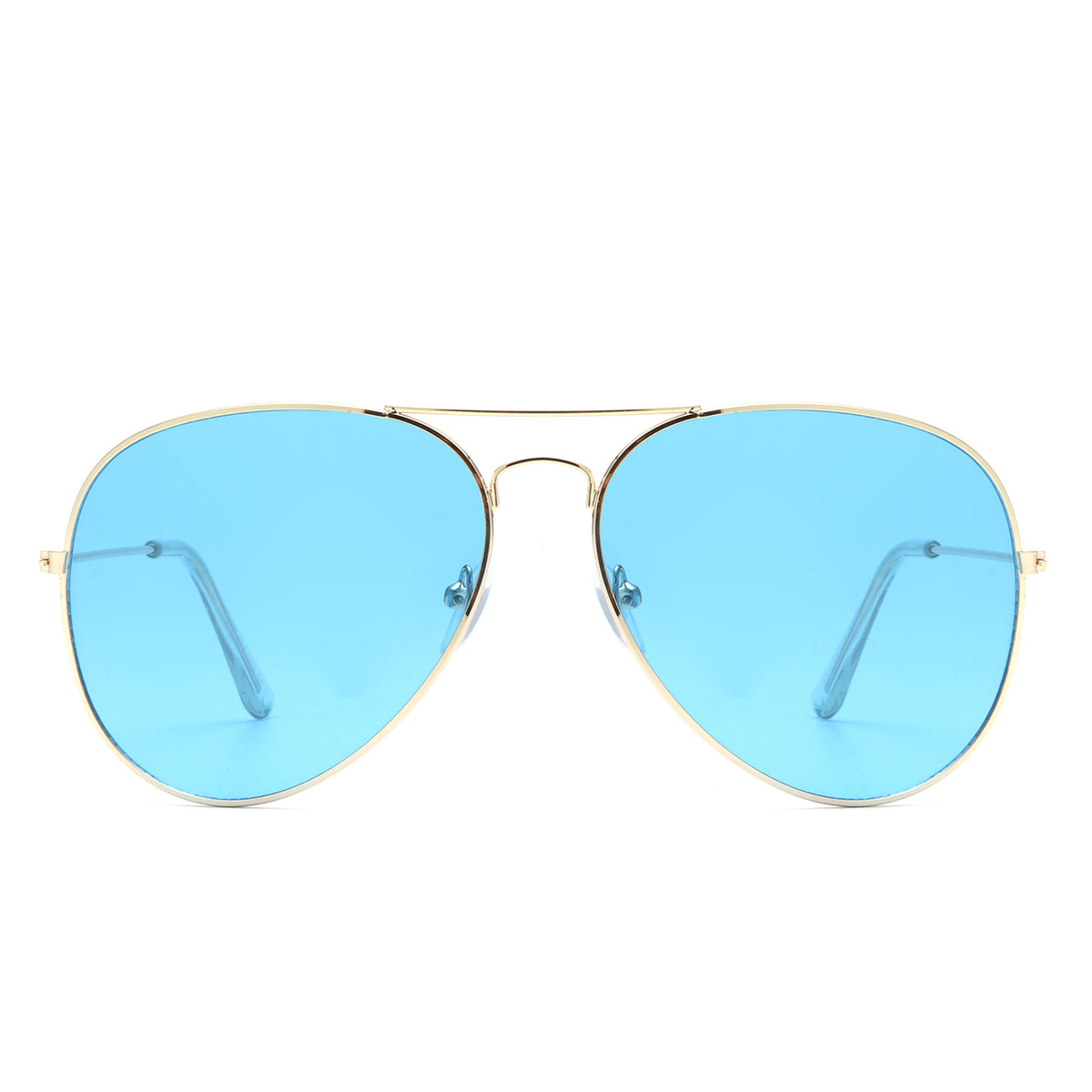 J1004 - Classic Brow-Bar Pilot Tinted Fashion Aviator Wholesale Sunglasses