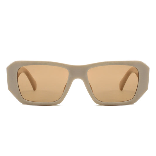 HS1428 - Geometric Bold Thick Frame Square Sunglasses
