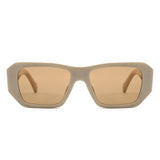 HS1428 - Geometric Bold Thick Frame Square Sunglasses