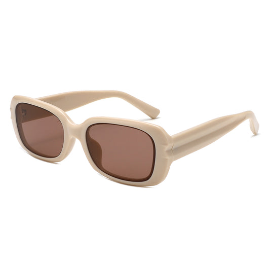 HS2220 - Chunky Retro Rectangle Geometric Fashion Wholesale Sunglasses