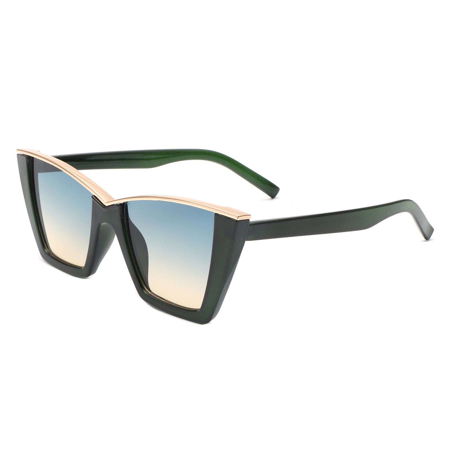 HS2153 - Vintage Square Half Frame Women Fashion Cat Eye Wholesale Sunglasses