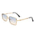 HJ2059 - Square Retro Tinted Fashion Flat Top Wholesale Sunglasses