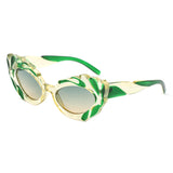 HS1310 - Women Fashion Modern Sculpted Cat Eye Wholesale Sunglasses