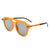 HS2155 - Round Retro Brow-Bar Circle Vintage Wholesale Sunglasses