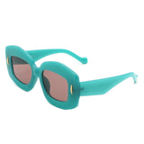 S2130-1 - Square Thick Frame Retro Chunky Fashion Wholesale Sunglasses