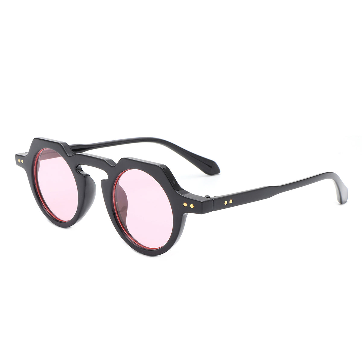 HS1283 - Round Retro Geometric Tinted Circle Fashion Wholesale Sunglasses