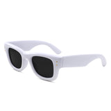 HS1417 - Retro Chunky Thick Frame Square Wholesale Sunglasses - Iris Fashion