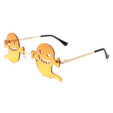 HW2034 - Rimless Devil Shape Tinted Party Wholesale Sunglasses