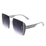 S2134 - Square Rimless Chic Fashion Oversize Women Wholesale Sunglasses