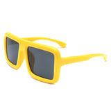 HS1281 - Oversize Square Flat Top Women Fashion Wholesale Sunglasses