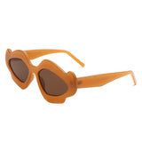 HS1249 - Women Geometric Wavy Design Fashion Wholesale Sunglasses