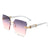 HW2051 - Rimless Square Chic Fashion Women Oversize Wholesale Sunglasses