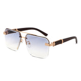 HJ2137 - Rimless Square Fashion Top-Bar Wholesale Sunglasses