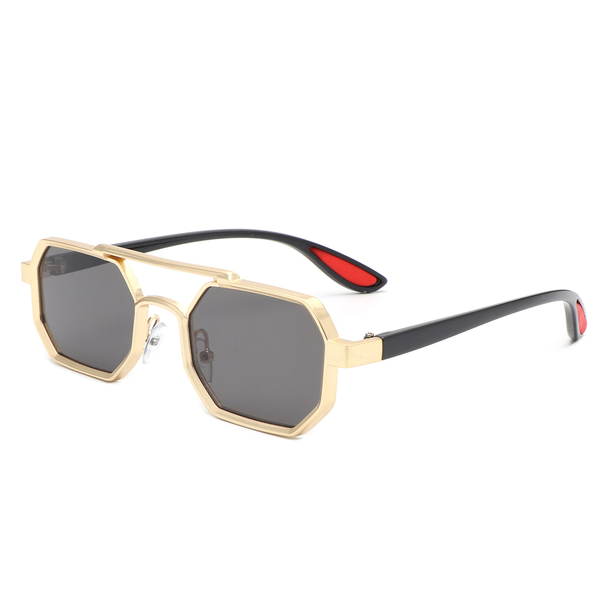 HJ2068 - Square Geometric Fashion Brow-Bar Retro Wholesale Sunglasses