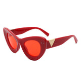 HS2133 - Women Fashion Retro Round Cat Eye Wholesale Sunglasses