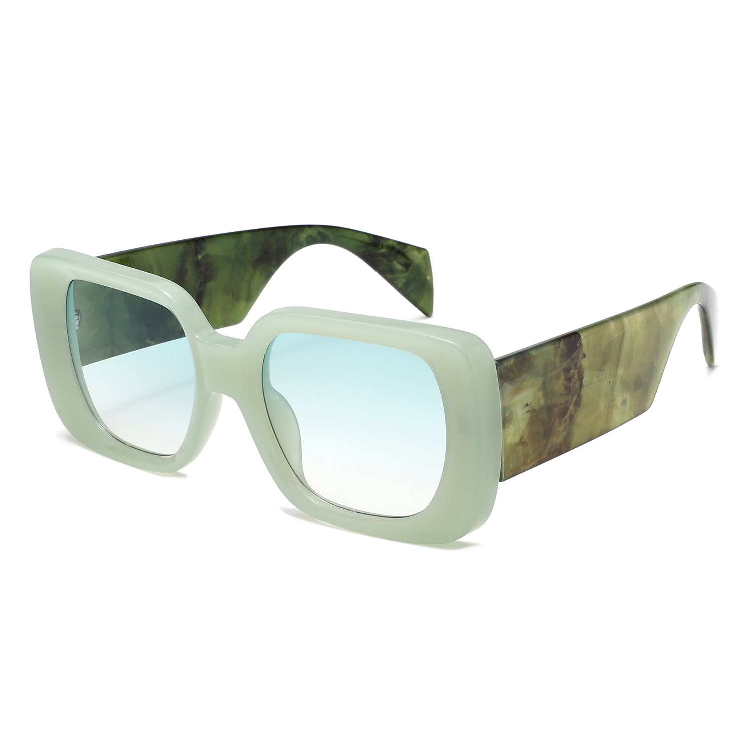 HS2222 - Oversized Chunky Fashion Square Sunglasses - Iris Fashion