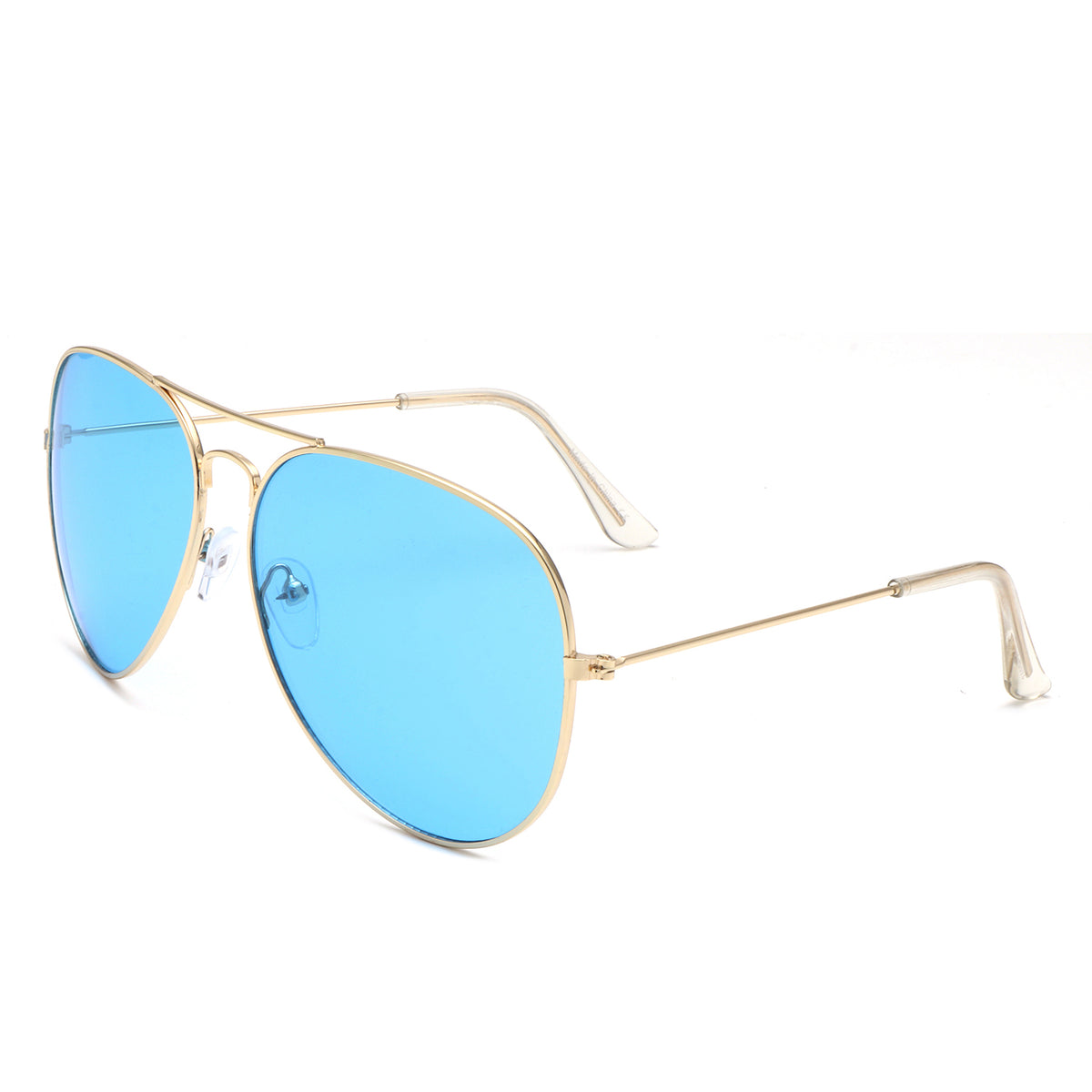 J1004 - Classic Brow-Bar Pilot Tinted Fashion Aviator Wholesale Sunglasses