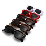 HS1417 - Retro Chunky Thick Frame Square Wholesale Sunglasses - Iris Fashion
