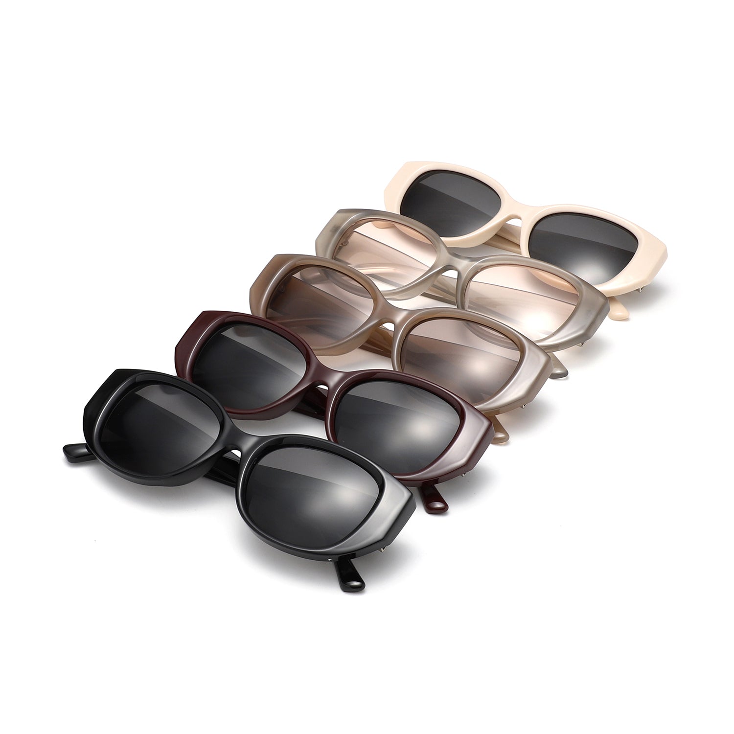 HS2214 - Women Oversized Oval Cat Eye Sunglasses - Iris Fashion