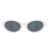 HS1263 - Women Chic Retro Oval Fashion Round Wholesale Sunglasses