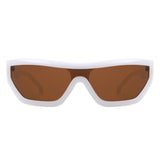 HS1288 - Square Wrap Around Geometric Fashion Wholesale Sunglasses