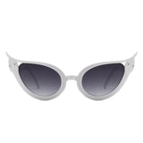 HS1251 - Women Fashion Wavy Design High Pointed Cat Eye Wholesale Sunglasses