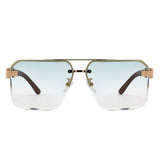 HJ2137 - Rimless Square Fashion Top-Bar Wholesale Sunglasses