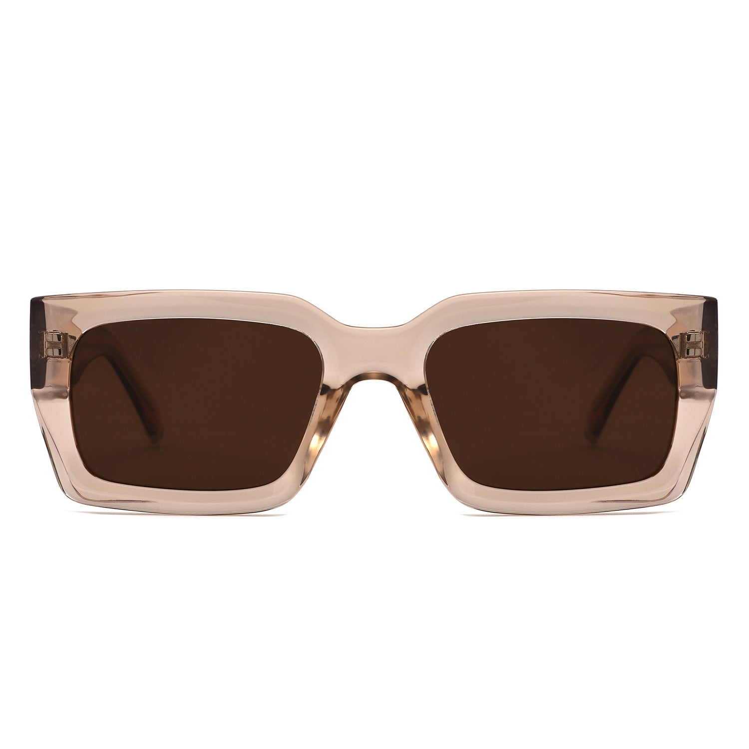 P/C011 - Chunky Rectangle Retro Sunglasses - Iris Fashion