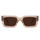 P/C011 - Chunky Rectangle Retro Sunglasses - Iris Fashion