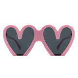 68159 - Heart Shaped Oversized Party Fashion Wholesale Sunglasses