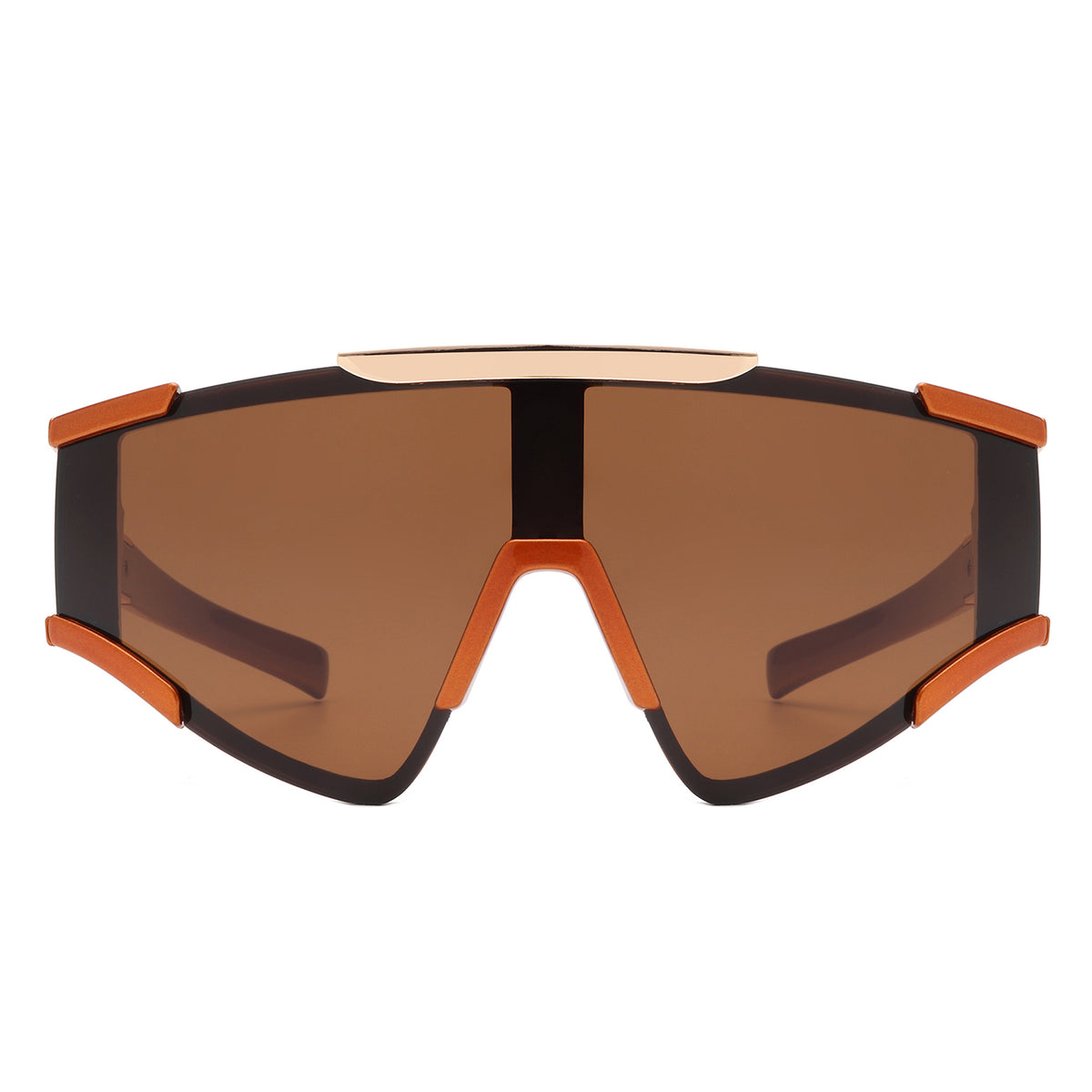 HS3021 - Square Oversize Fashion Shield Flat Top Sport Wholesale Sunglasses