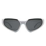 HS1182 - Rectangle Retro Fashion Wrap Around Wholesale Sunglasses