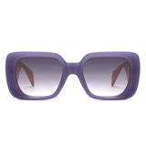 HS2222 - Oversized Chunky Fashion Square Sunglasses - Iris Fashion