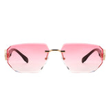 HJ2139 - Geometric Rimless Sleek Fashion Women Sunglasses