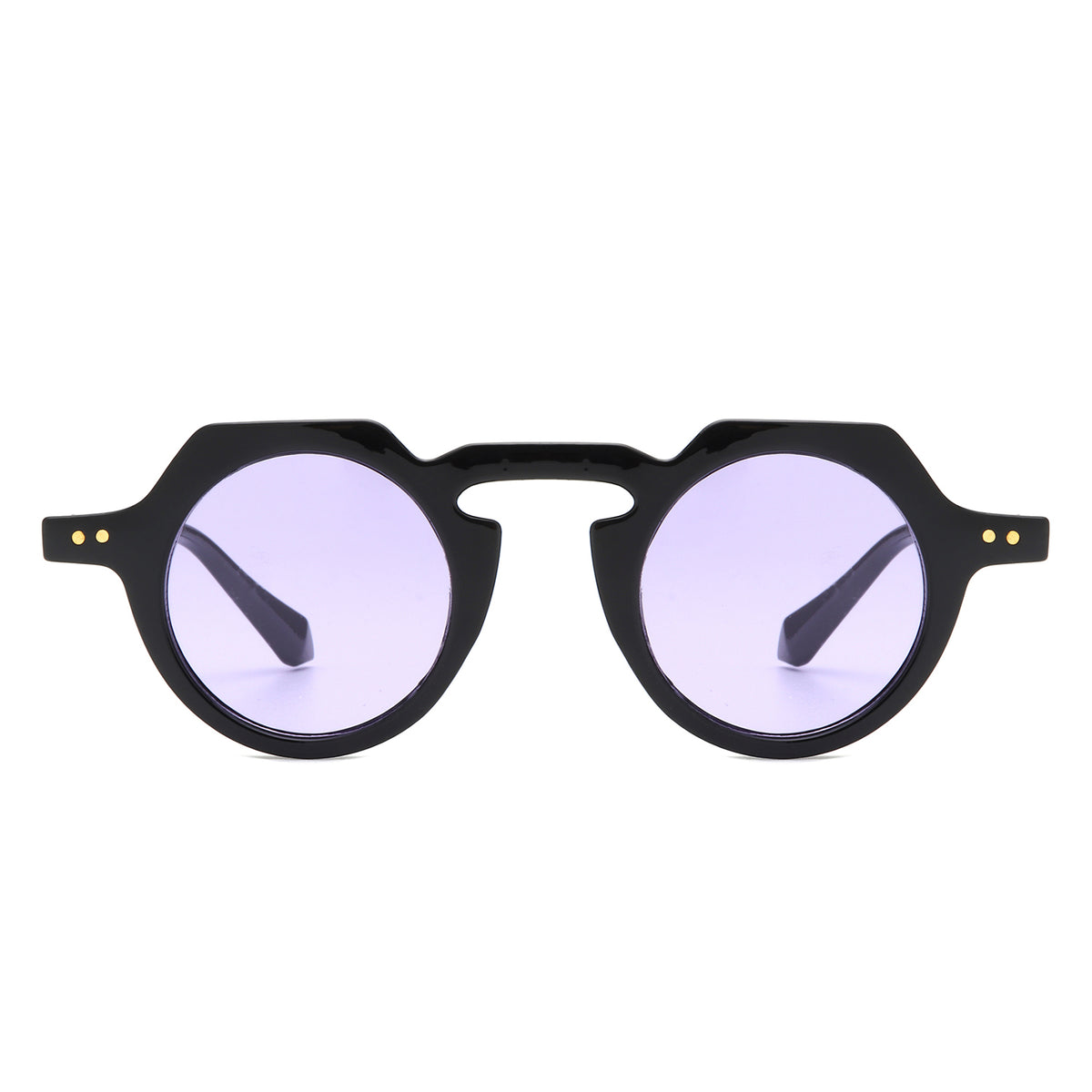 HS1283 - Round Retro Geometric Tinted Circle Fashion Wholesale Sunglasses