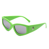 HS1235 - Rectangle Geometric Tinted Chunky Square Wholesale Sunglasses