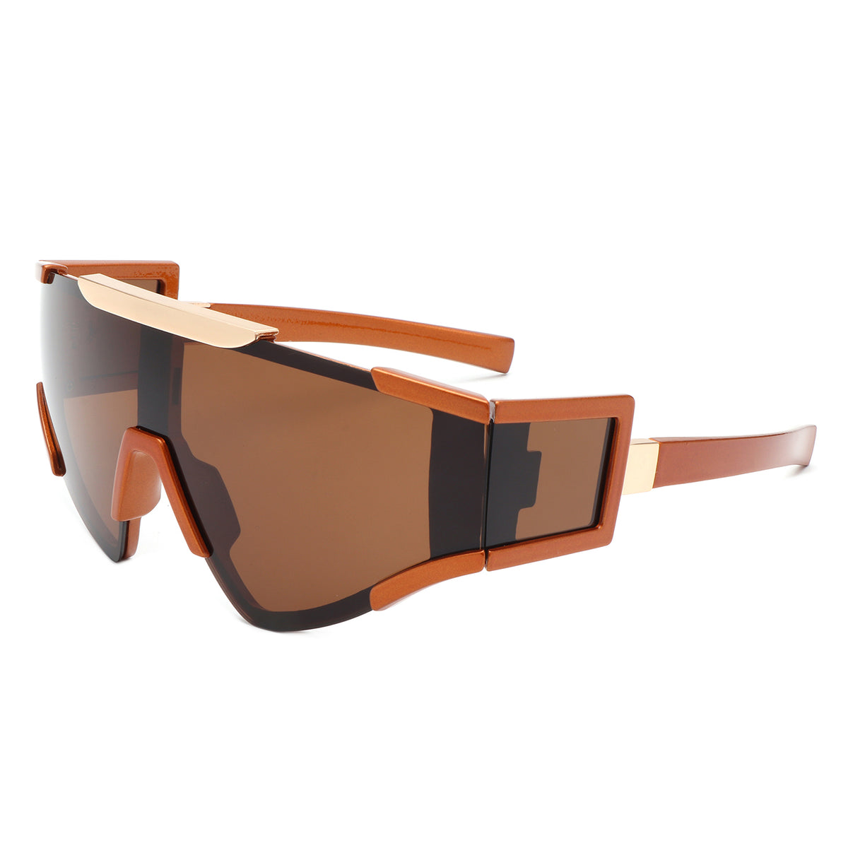 HS3021 - Square Oversize Fashion Shield Flat Top Sport Wholesale Sunglasses