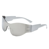 HW1013 - Futuristic Mirrored Cyberpunk Sport Reflective Shield Wholesale Sunglasses