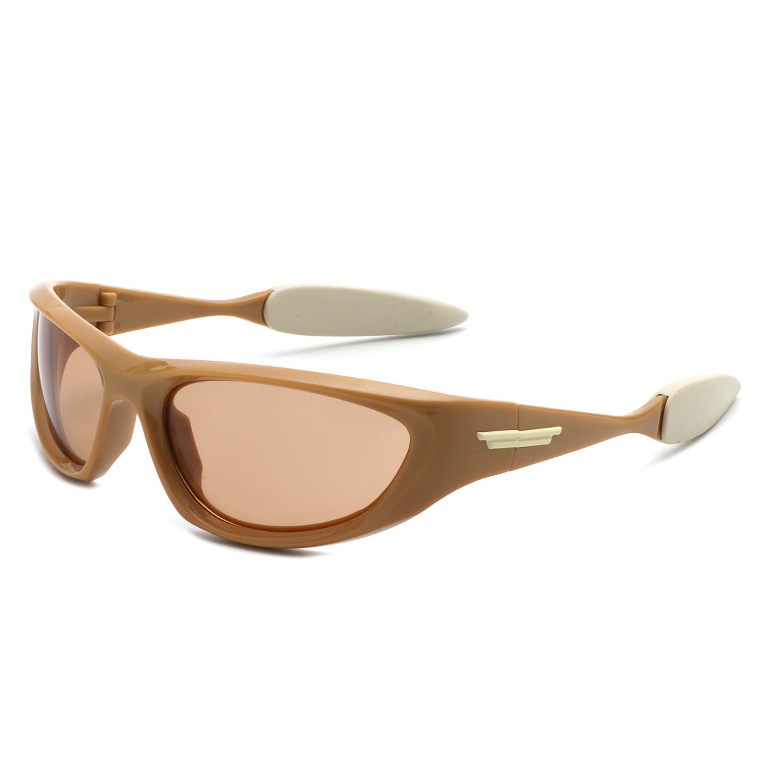 HS1243 - Rectangle Wrap Around Y2K Oval Sports Wholesale Sunglasses