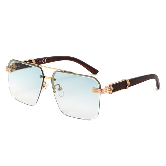 HJ2137 - Rimless Square Fashion Top-Bar Wholesale Sunglasses