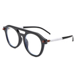 HS2155 - Round Retro Brow-Bar Circle Vintage Wholesale Sunglasses