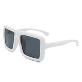 HS1281 - Oversize Square Flat Top Women Fashion Wholesale Sunglasses