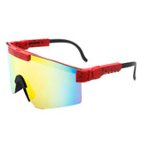 HS2047- Mirrored Rectangle Outdoor Sports Reflective Sunglasses