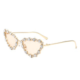 HJ2064 - Women Cat Eye Rhinestone Luxury Fashion Wholesale Sunglasses