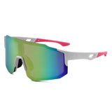 HY1024 - Sport Rimless Mirrored Shield Sunglasses